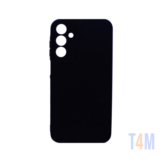 Funda de silicona suave con Marco de Cámara para Samsung Galaxy A15 Negro